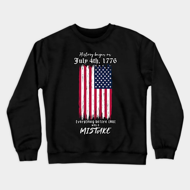 America's History Crewneck Sweatshirt by UnluckyDesigns